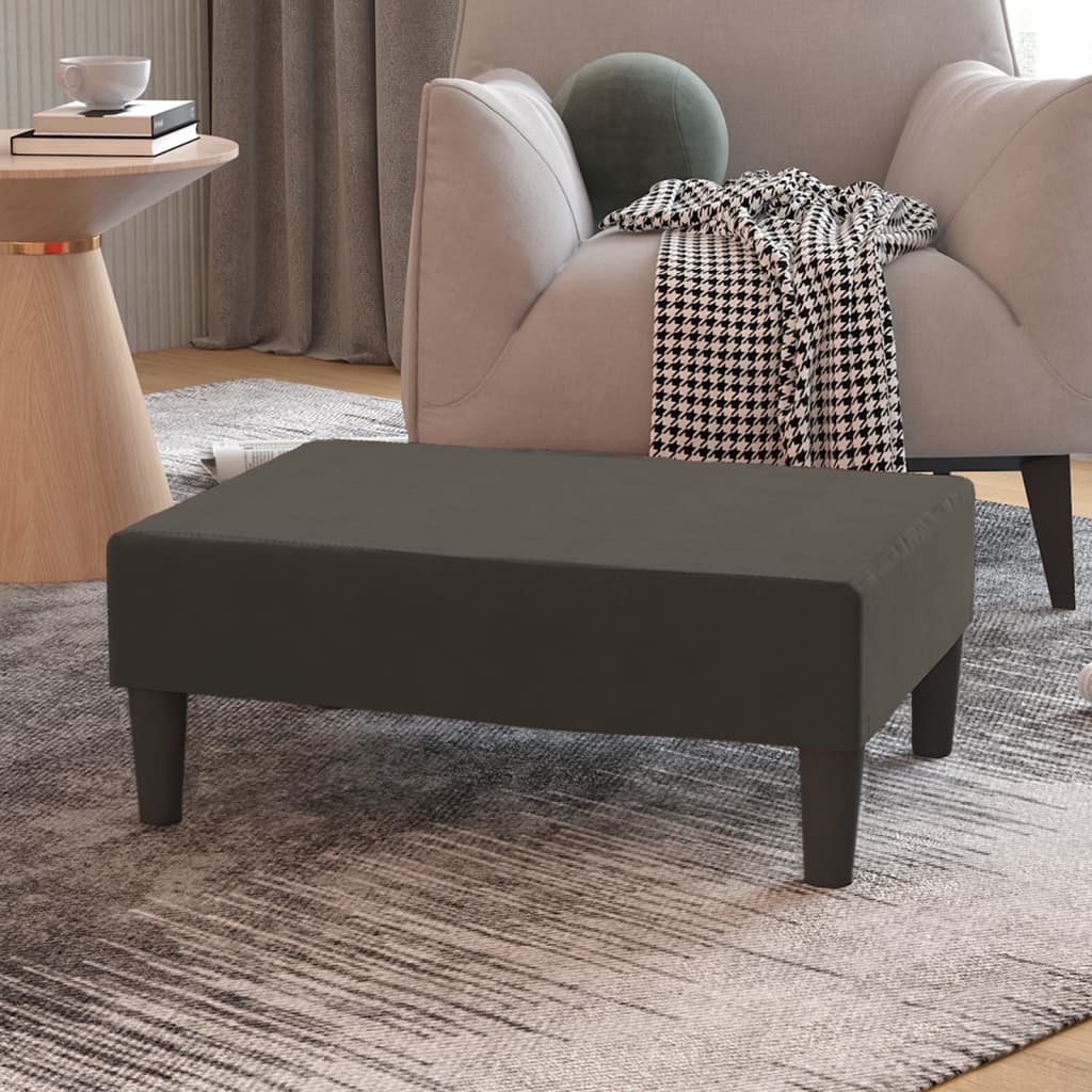 Oslonac za noge tamnosivi 78 x 56 x 32 cm baršunasti