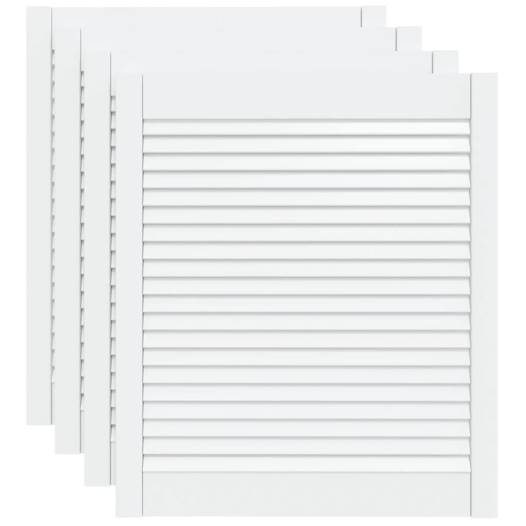 Vrata za ormarić rešetkasta 4 kom bijela 69 x 59,4 cm borovina