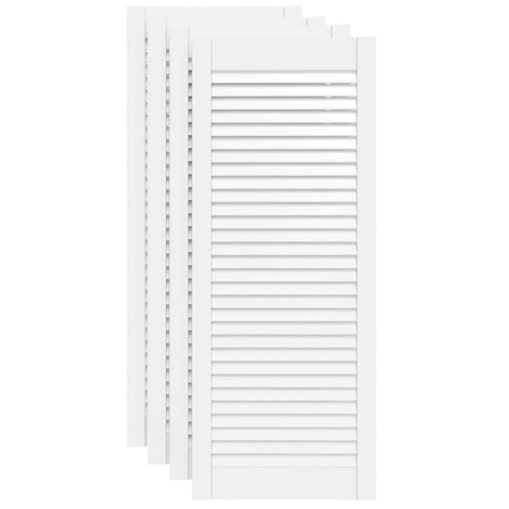 Vrata za ormarić rešetkasta 4 kom bijela 99,3x39,4 cm borovina