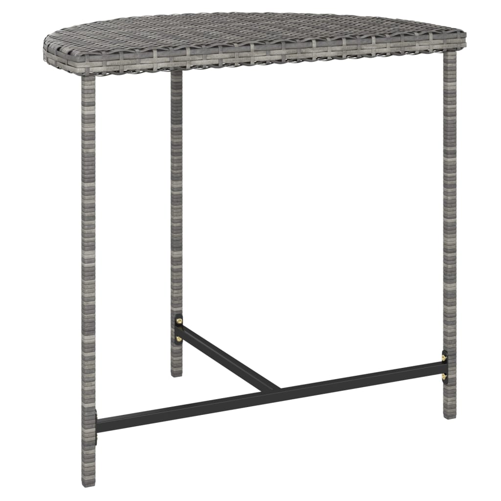 Vrtni stol sivi 80 x 50 x 75 cm od poliratana