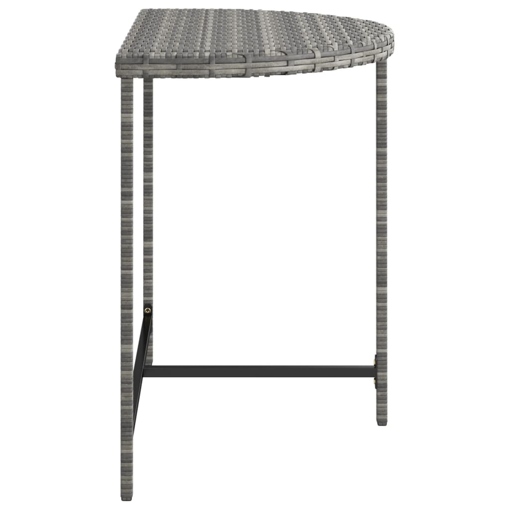 Vrtni stol sivi 80 x 50 x 75 cm od poliratana