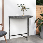 Vrtni stol sivi 80 x 50 x 75 cm od poliratana