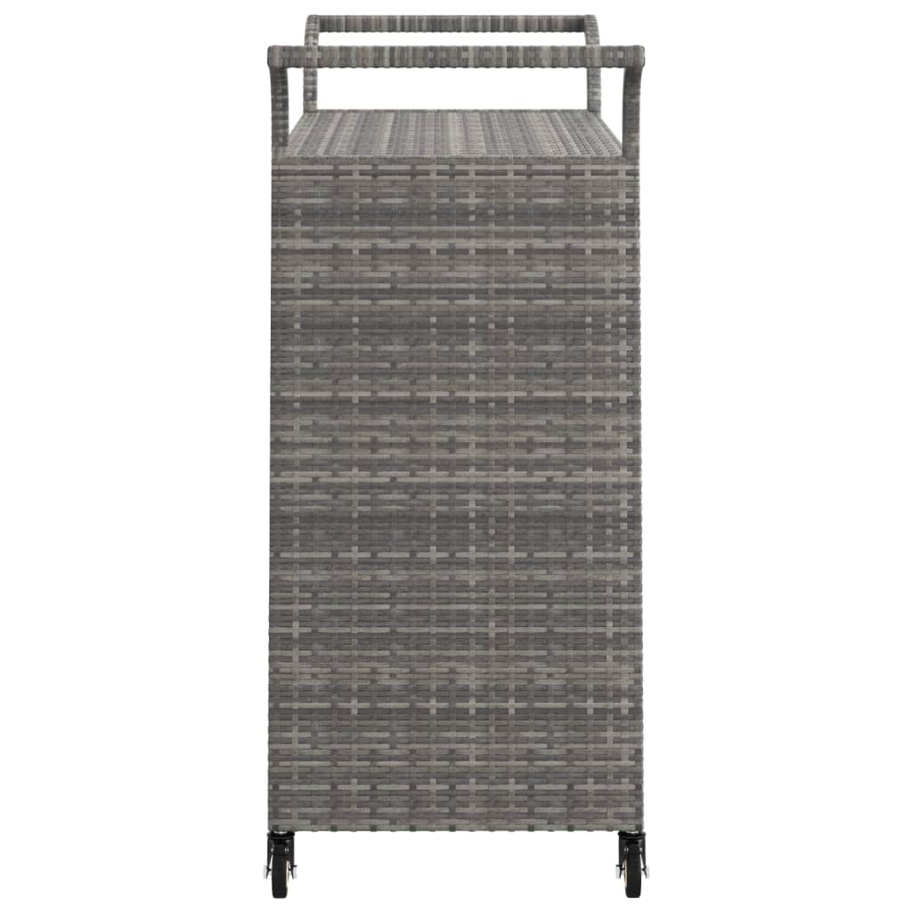Barska kolica s ladicom siva 100 x 45 x 97 cm od poliratana