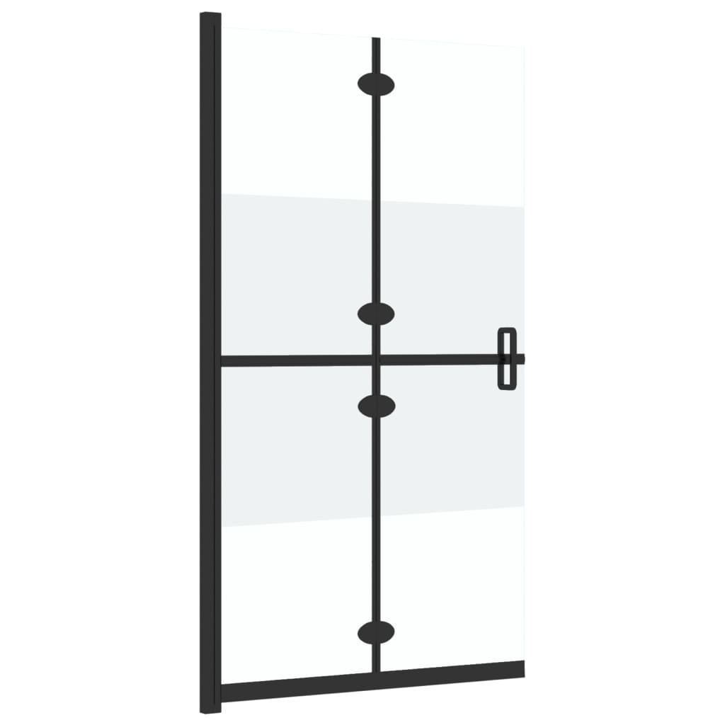 Sklopiva pregrada za tuš napola matirano staklo ESG 70 x 190 cm