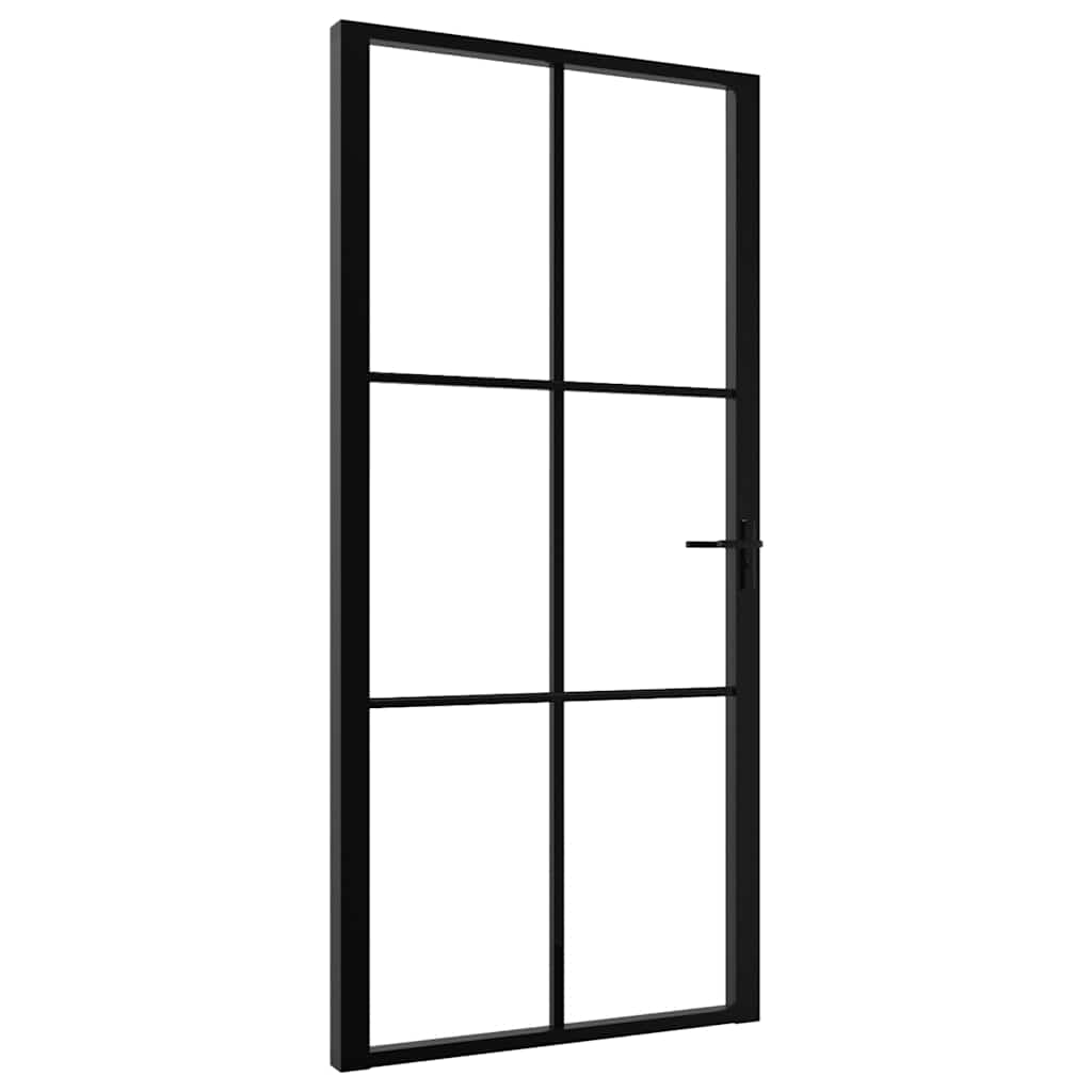 Sobna vrata od stakla ESG i aluminija 102,5 x 201,5 cm crna