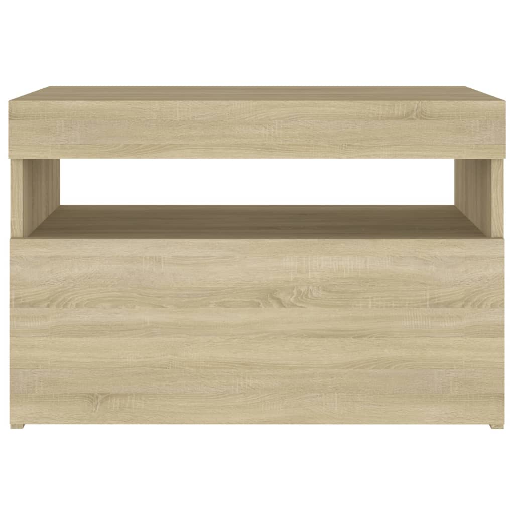 Noćni ormarić LED boja hrasta sonome 60 x 35 x 40 cm drveni