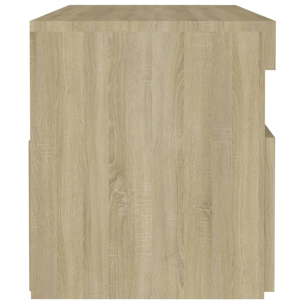 Noćni ormarić LED boja hrasta sonome 60 x 35 x 40 cm drveni