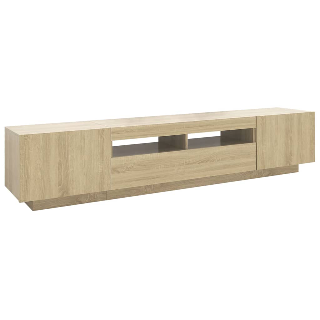 TV ormarić s LED svjetlima boja hrasta sonome 200 x 35 x 40 cm