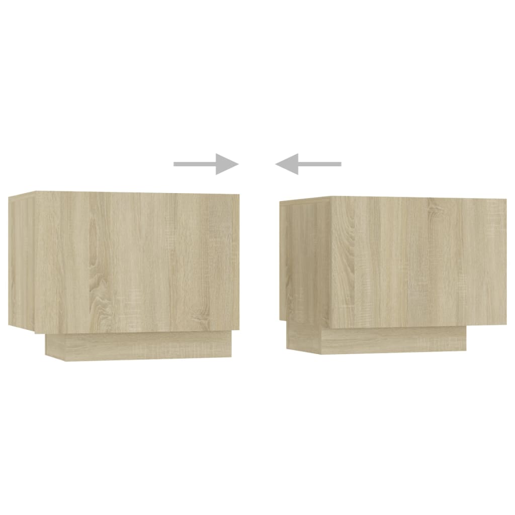 TV ormarić s LED svjetlima boja hrasta sonome 200 x 35 x 40 cm