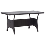 Vrtni stol crni 120 x 70 x 66 cm od poliratana