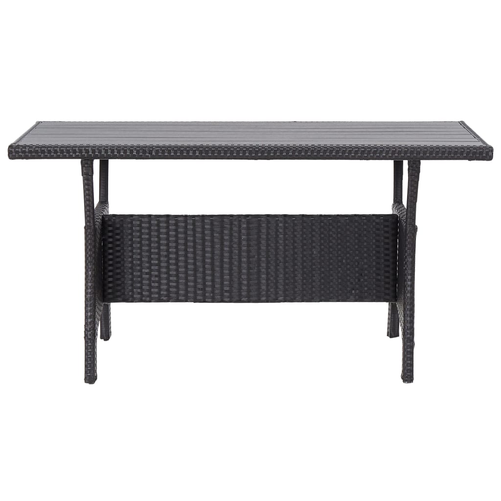 Vrtni stol crni 120 x 70 x 66 cm od poliratana