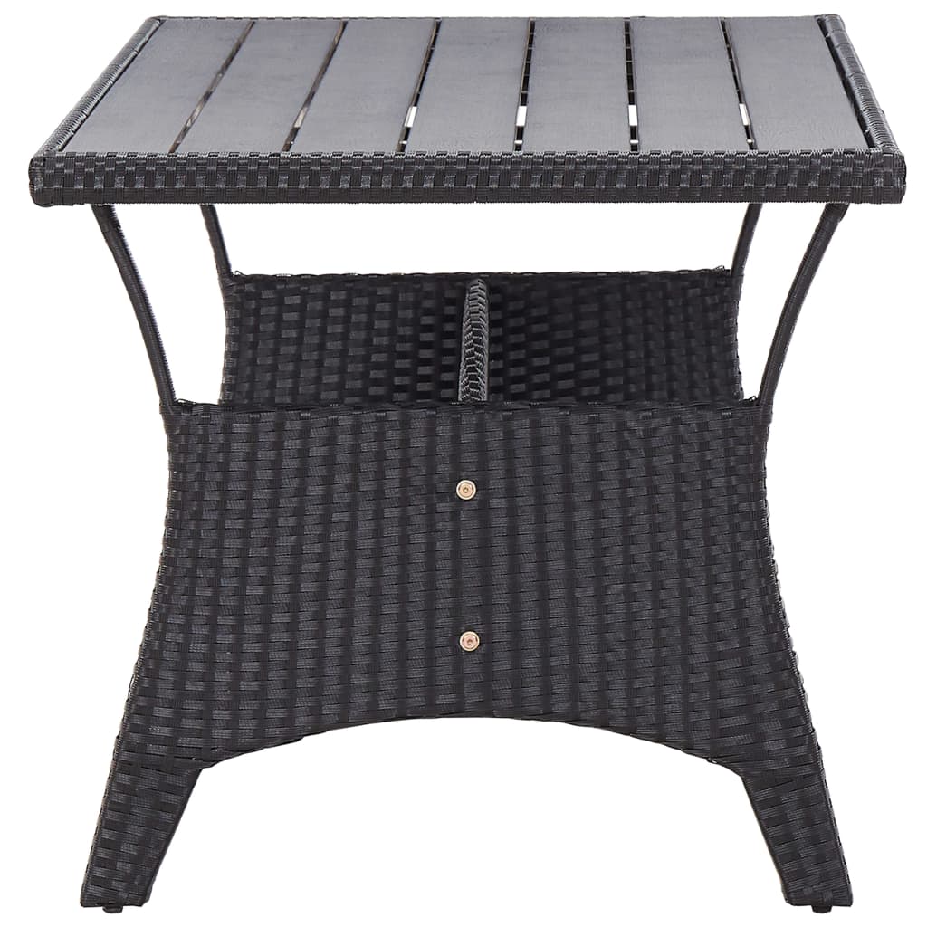 Vrtni stol crni 120 x 70 x 66 cm od poliratana