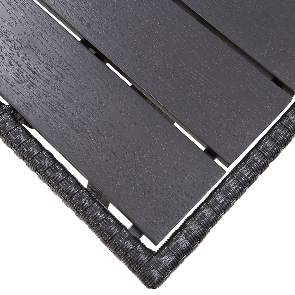 Vrtni stol crni 120 x 70 x 66 cm od poliratana