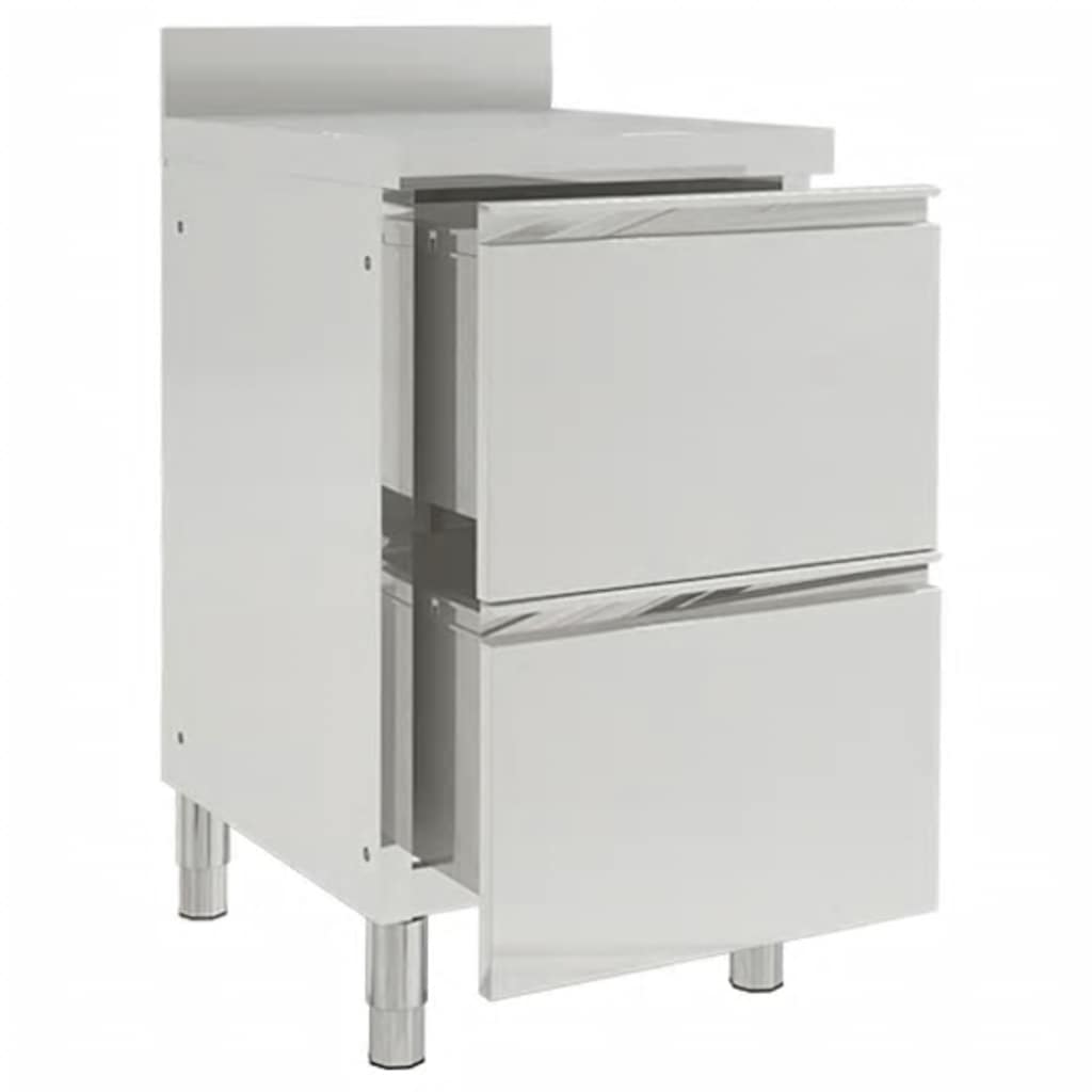Komercijalni kuhinjski ormarići 2 kom. od nehrđajućeg čelika