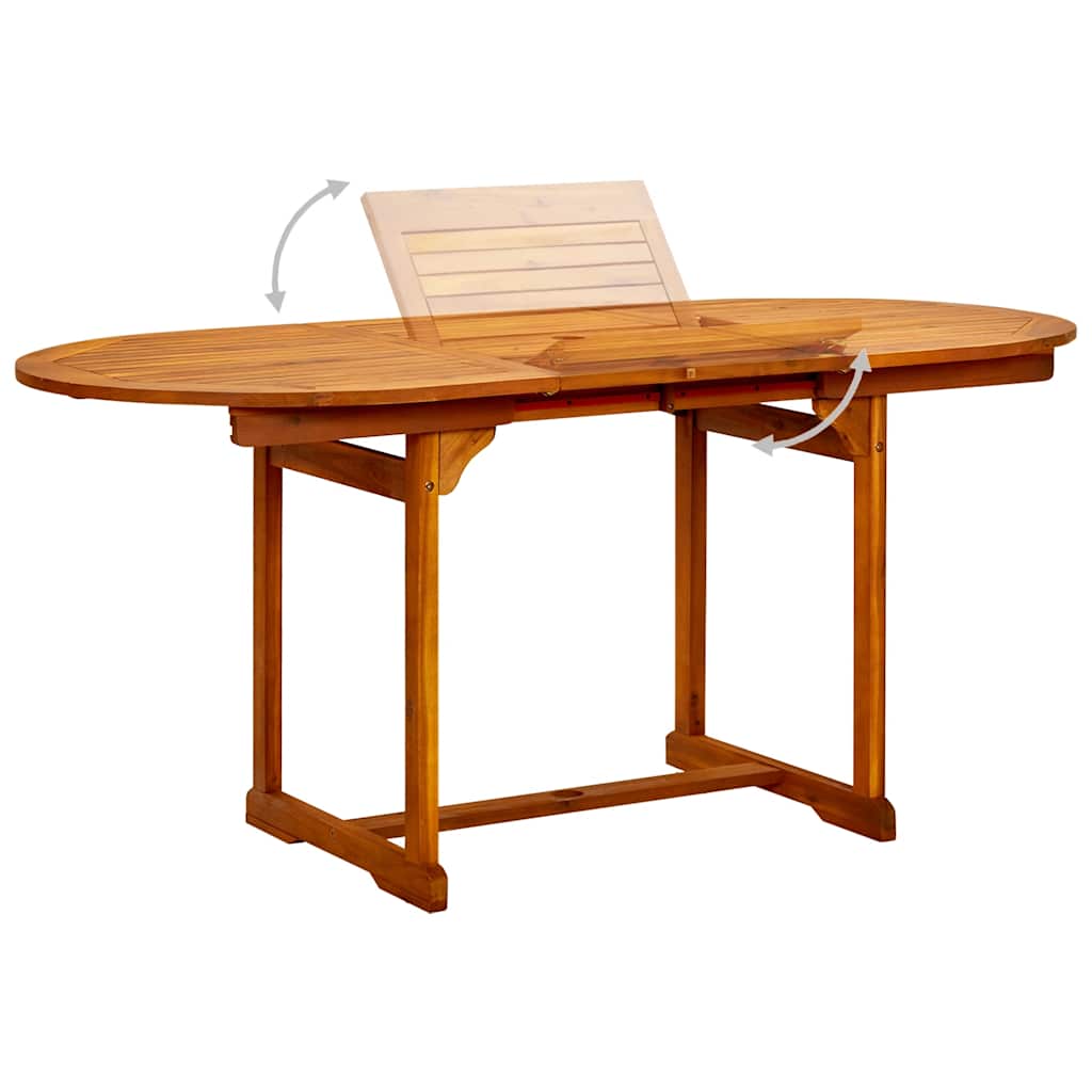 Vrtni blagovaonski stol (120-170) x 80 x 75 cm od drva bagrema