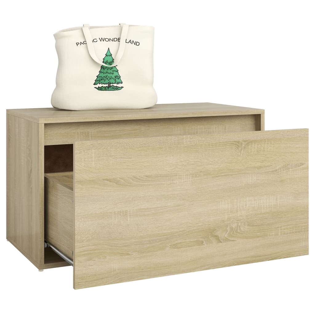 Klupa za hodnik 80 x 40 x 45 cm boja hrasta konstruirano drvo