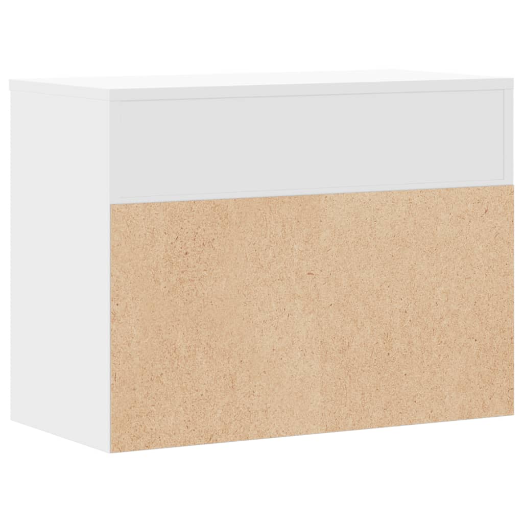 Klupa za cipele bijela 60 x 30 x 45 cm od konstruiranog drva
