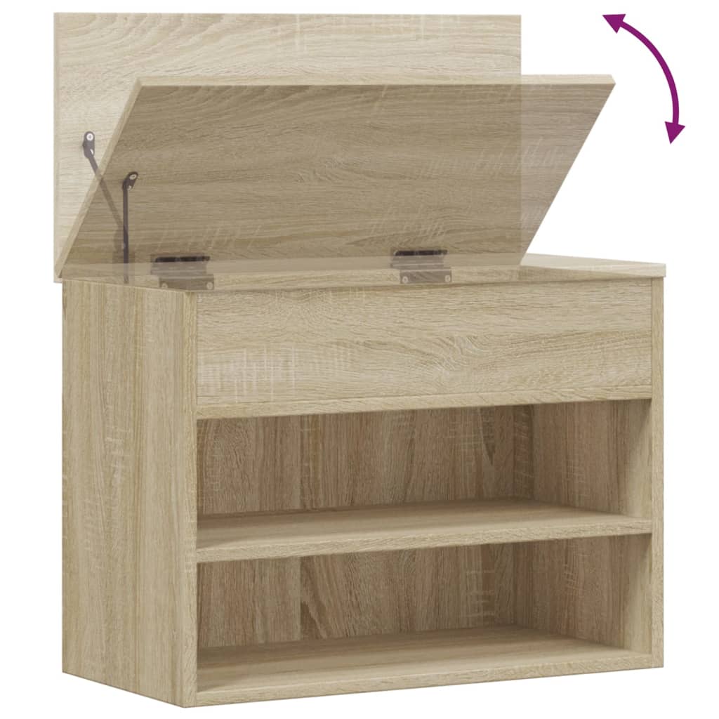 Klupa za cipele boja hrasta 60 x 30 x 45 cm konstruirano drvo