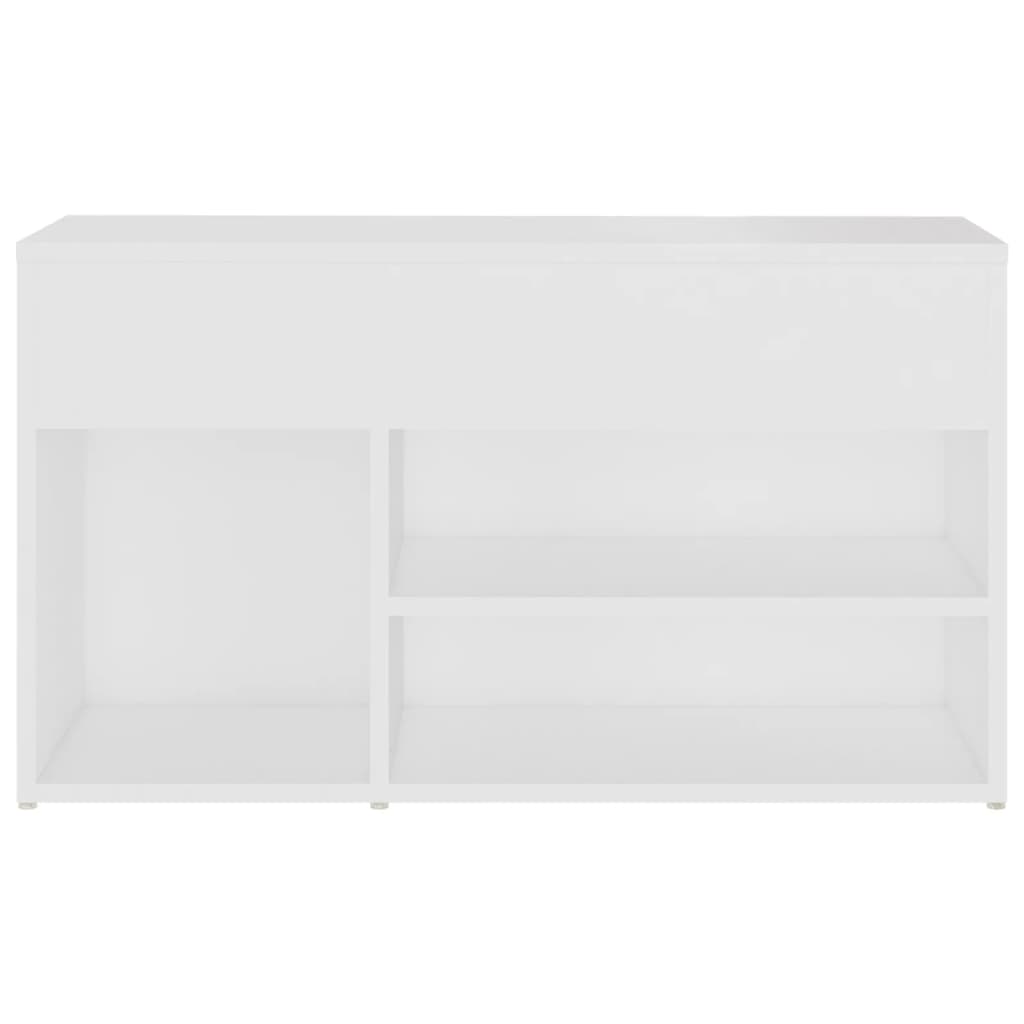Klupa za cipele bijela 80 x 30 x 45 cm od konstruiranog drva