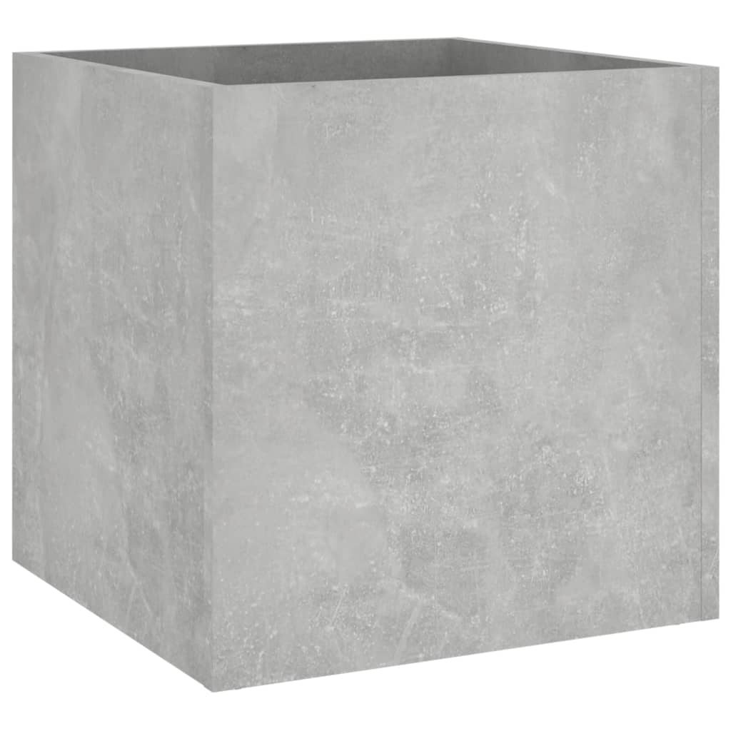 Sadilica siva boja betona 40 x 40 x 40 cm od konstruiranog drva