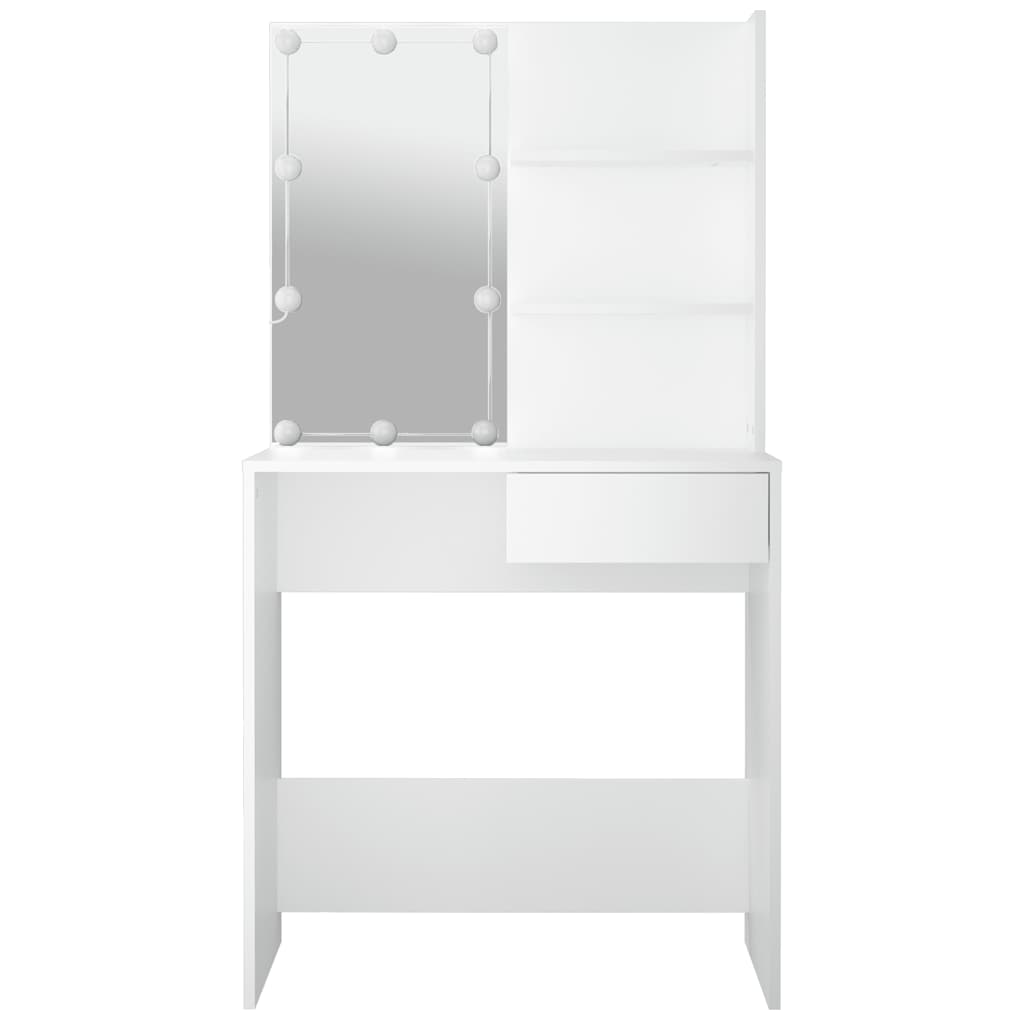 Toaletni stolić s LED svjetlima bijeli 74,5 x 40 x 141 cm