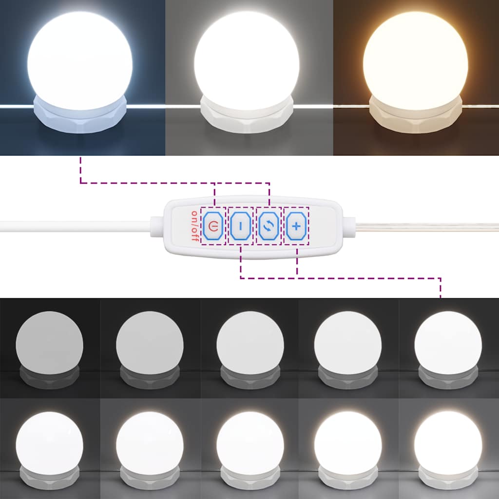 Kupaonski ormarić s ogledalom LED boja betona 76 x 15 x 55 cm