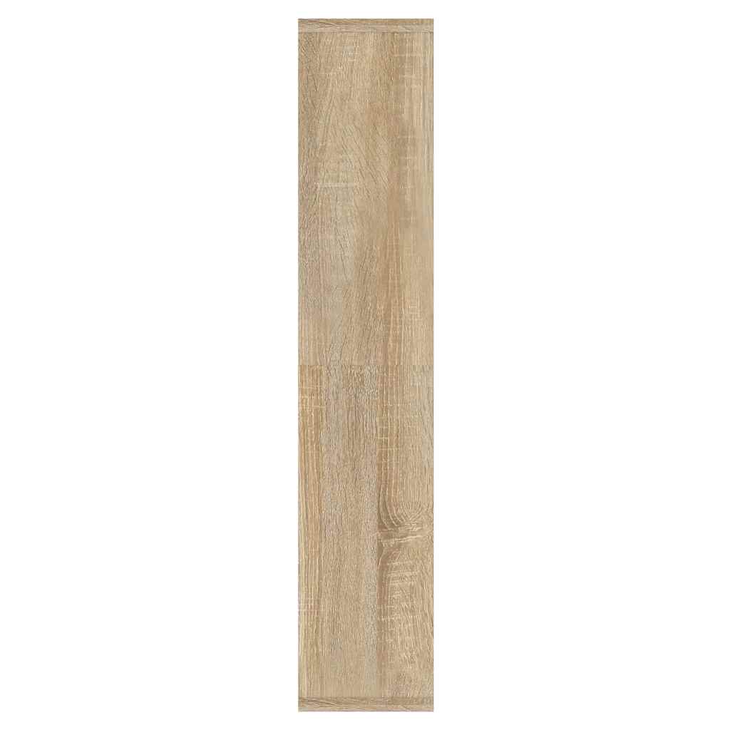Ormarić s ogledalom LED boja hrasta sonome 91x15x76,5 cm