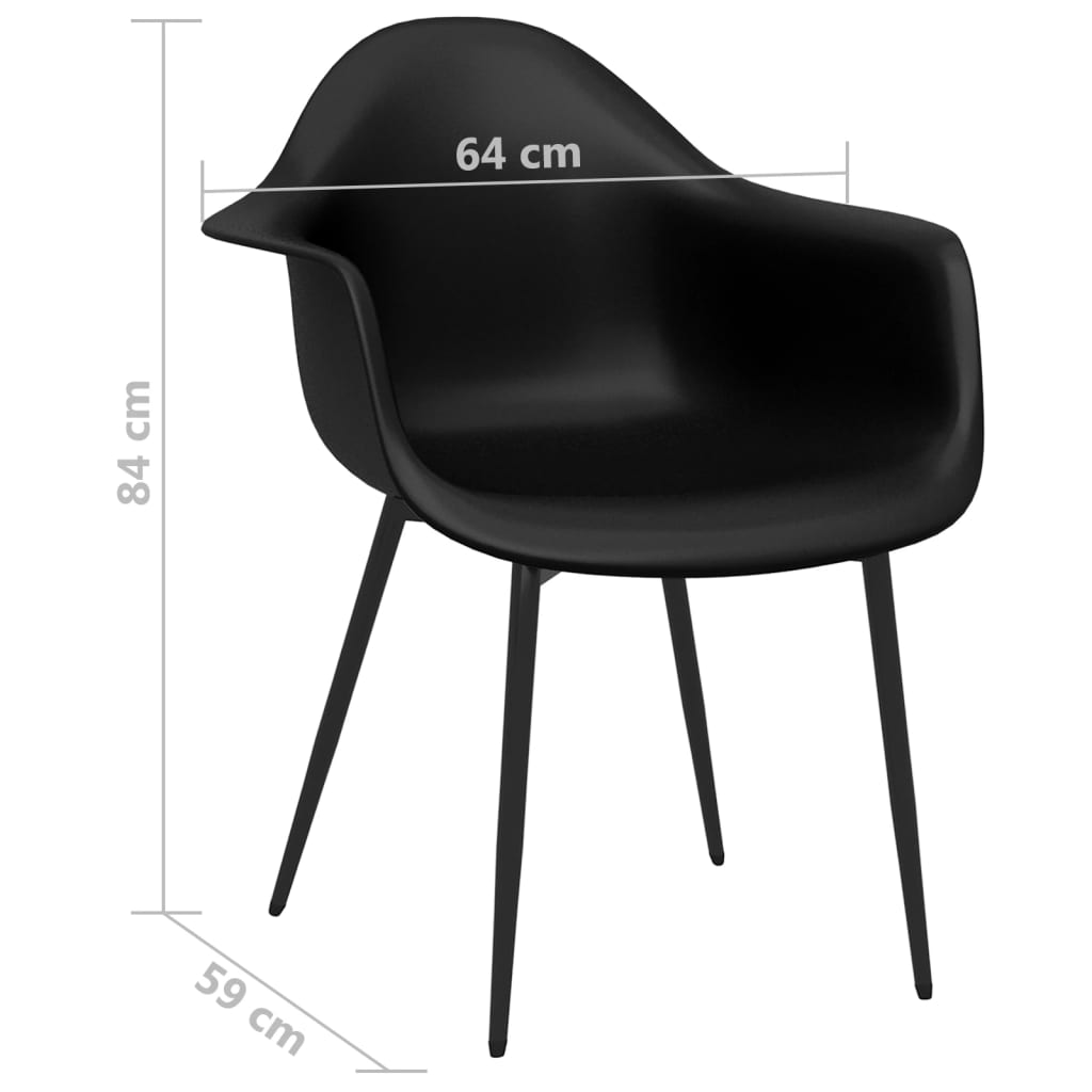 Blagovaonske stolice 2 kom crne PP