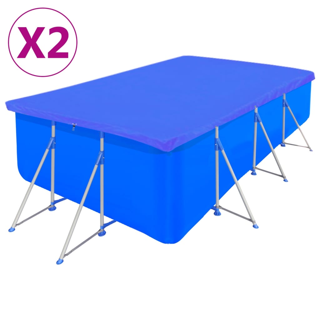 Navlake za bazen PE pravokutne 2 kom 90 g/m² 394 x 207 cm