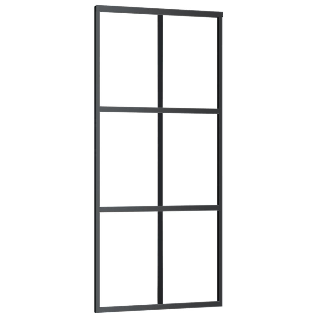Klizna vrata s priborom ESG staklo i aluminij 90 x 205 cm