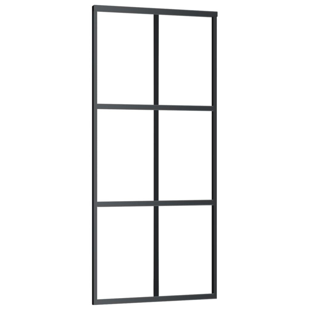 Klizna vrata s priborom ESG staklo i aluminij 90 x 205 cm