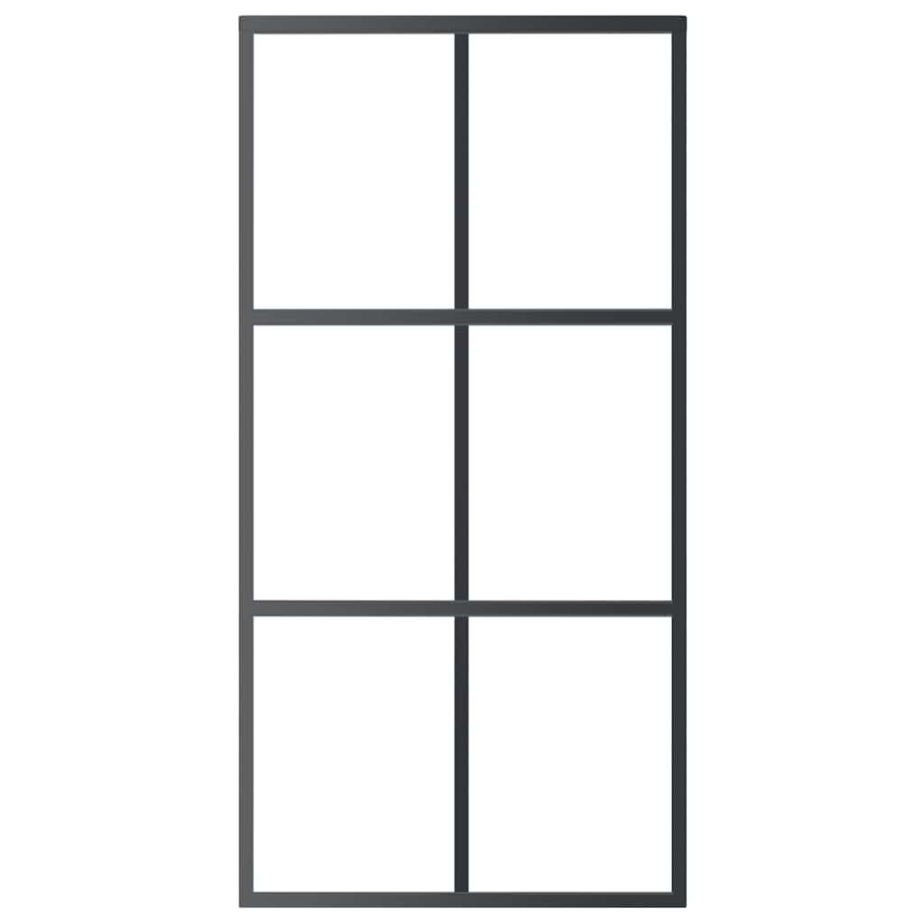 Klizna vrata s priborom ESG staklo i aluminij 102 x 205 cm