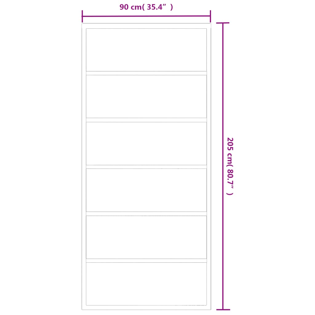 Klizna vrata s priborom ESG staklo i aluminij 90 x 205 cm