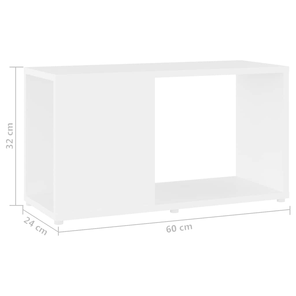 TV ormarić bijeli 60 x 24 x 32 cm od iverice