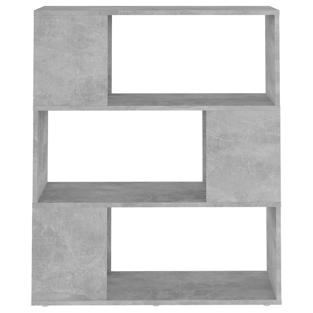 Ormarić za knjige / pregrada boja betona 80x24x94 cm drvena