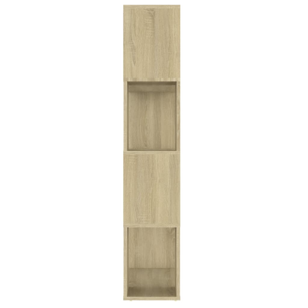 Ormarić za knjige / pregrada boja hrasta 80x24x124,5 cm drveni