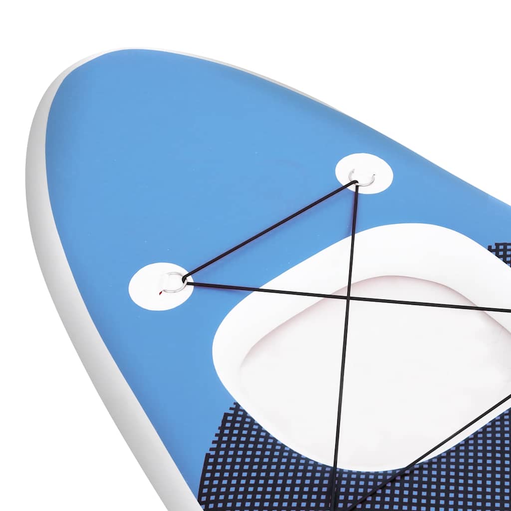 Set daske za veslanje stojeći na napuhavanje plavi 330x76x10 cm