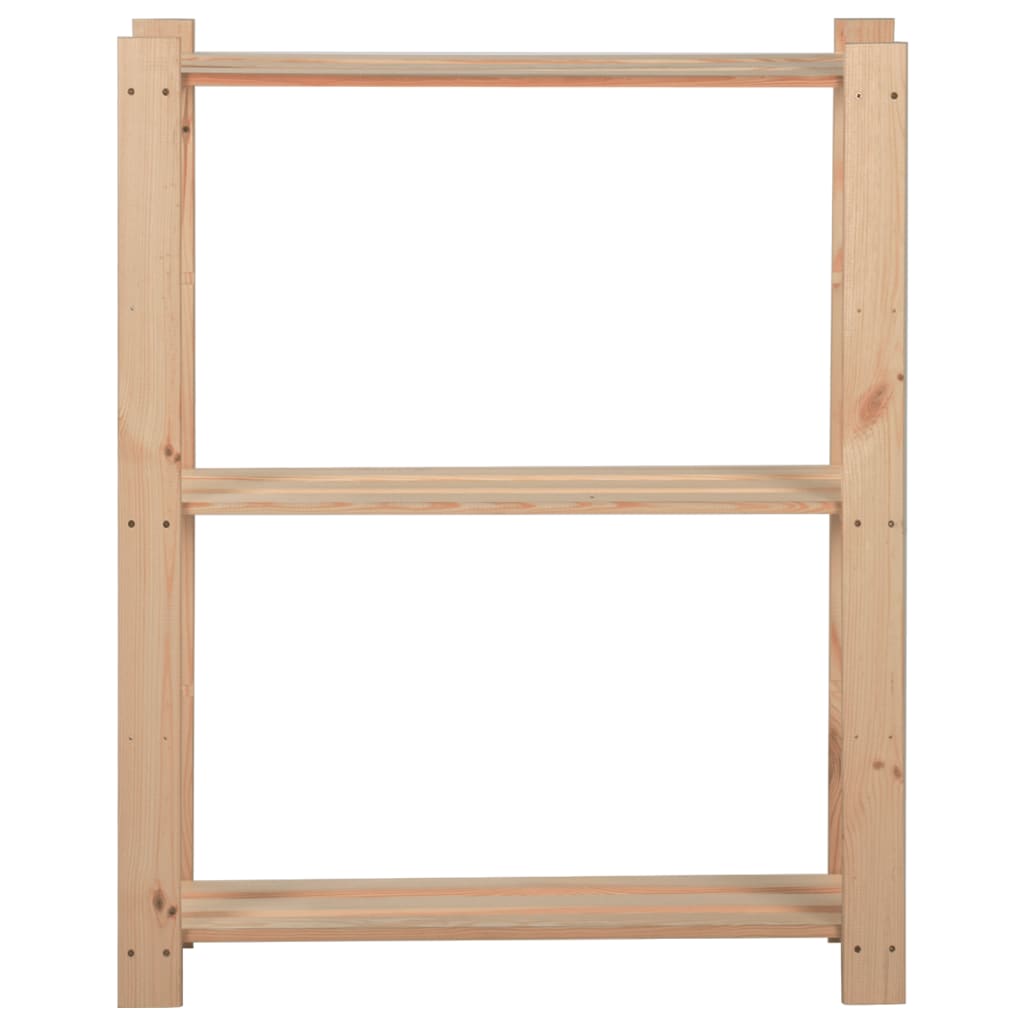 Stalak za pohranu s 3 razine 60 x 28,5 x 90 cm masivna borovina