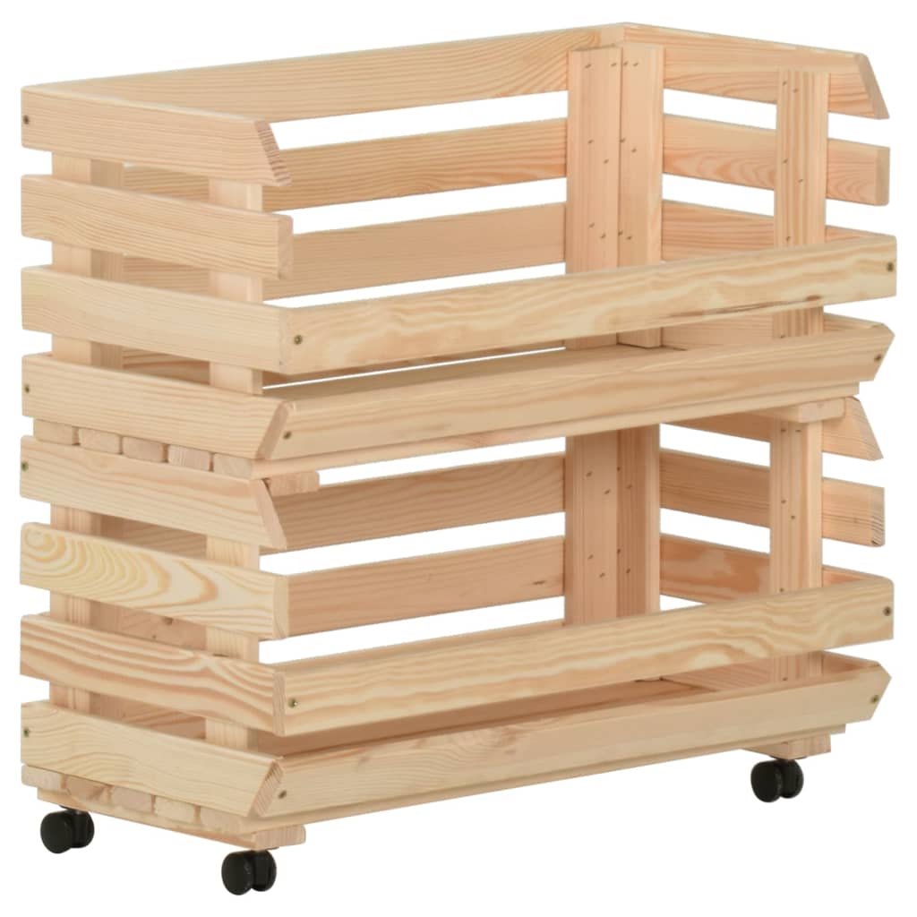 Kolica za povrće 57 x 30 x 80 cm od masivne borovine