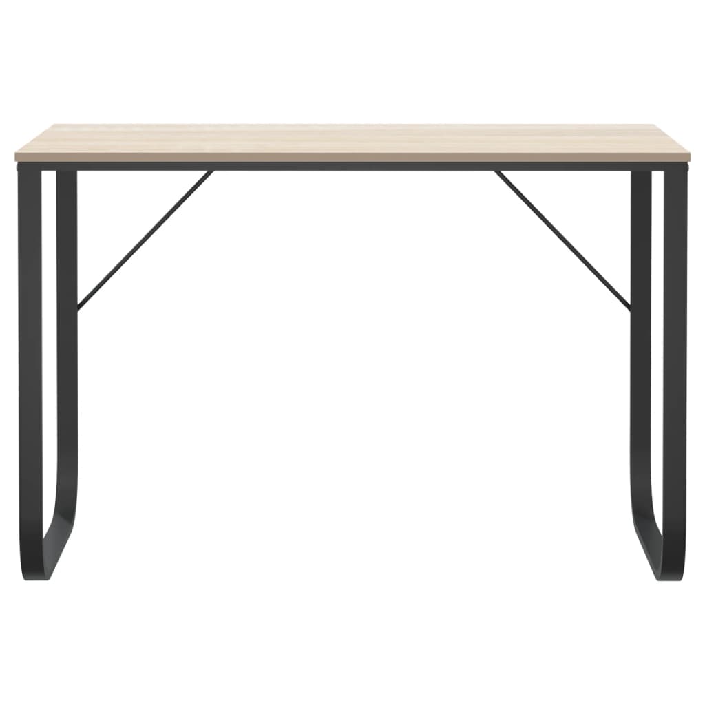 Stol za računalo crni i boja hrasta 110 x 60 x 73 cm od iverice