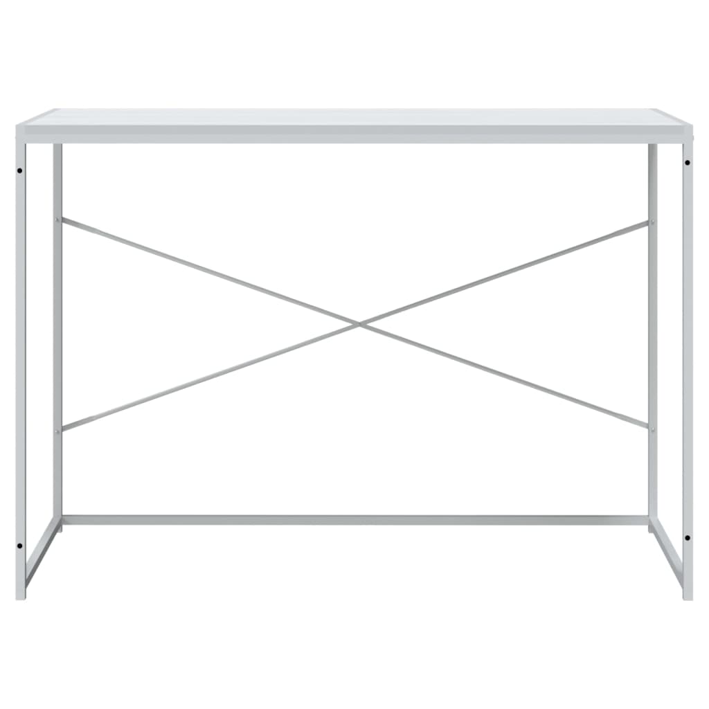 Stol za računalo bijeli 110 x 60 x 70 cm konstruirano drvo