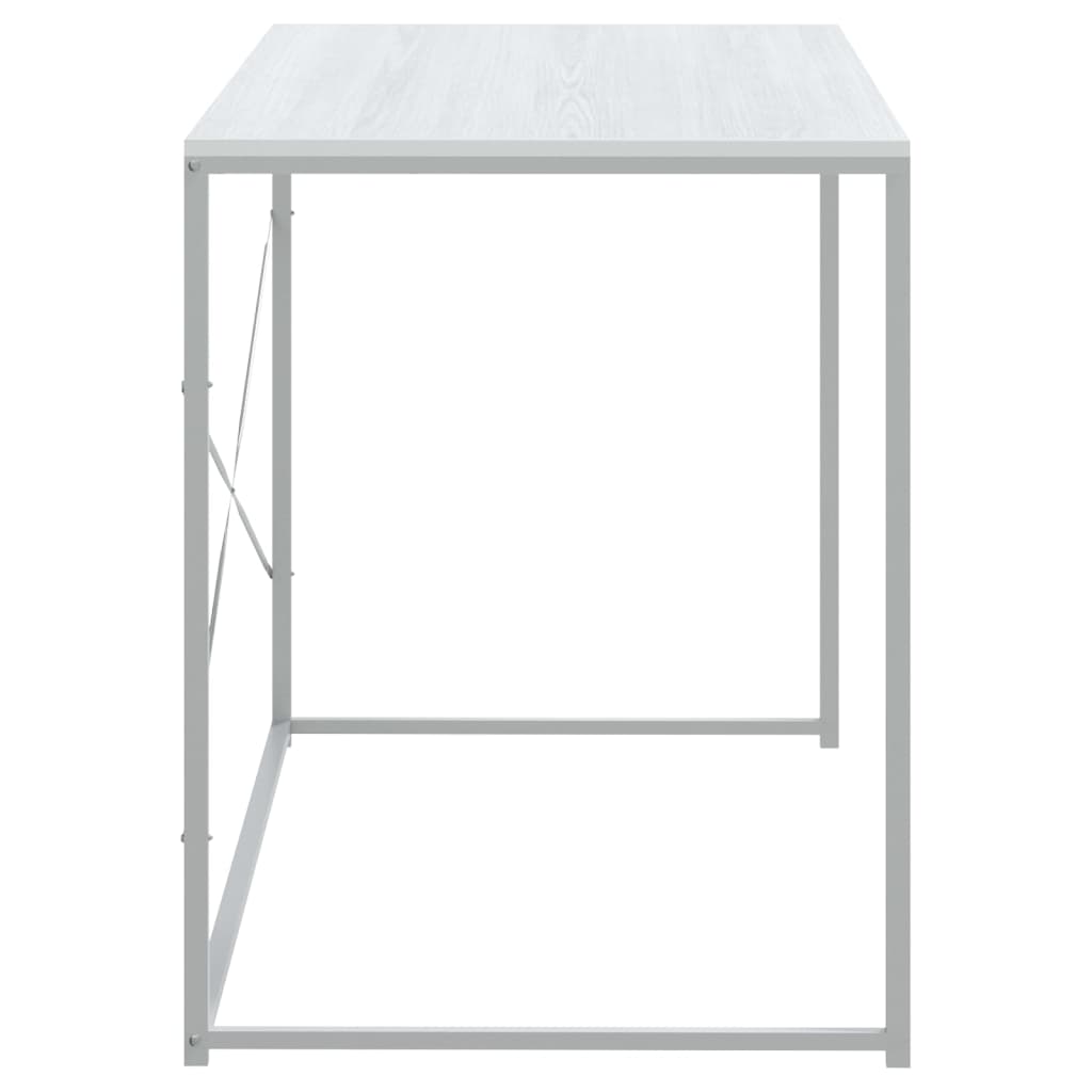 Stol za računalo bijeli 110 x 60 x 70 cm konstruirano drvo