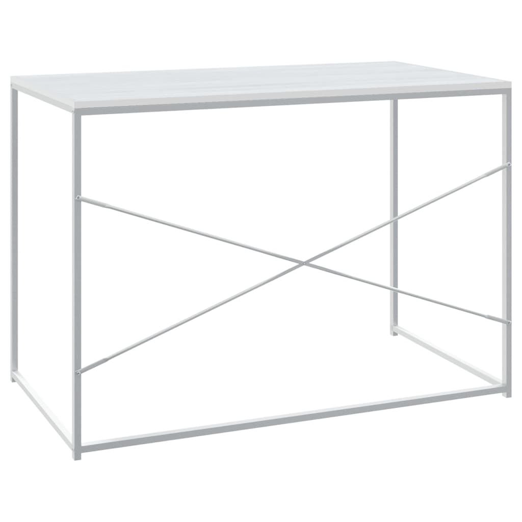 Stol za računalo bijeli 110 x 60 x 70 cm konstruirano drvo