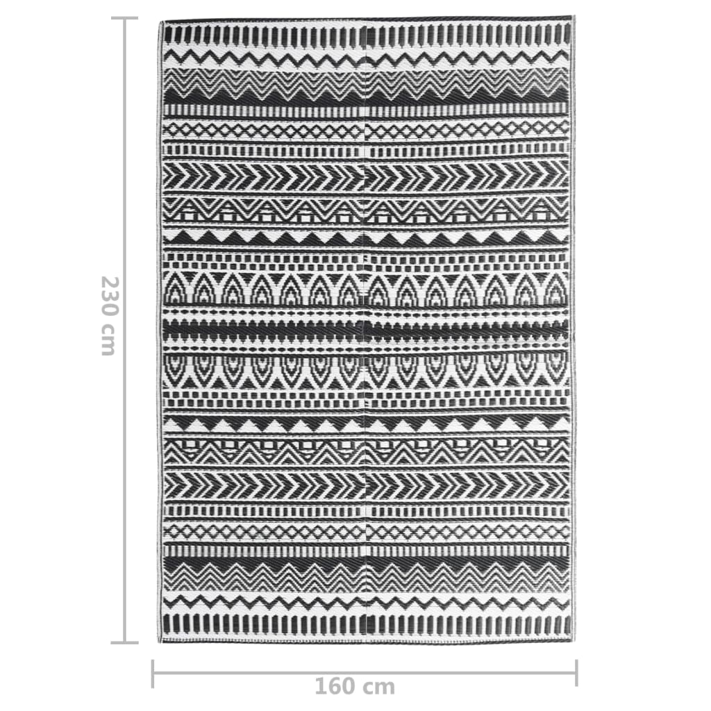 Vanjski tepih ARAKIL crni 160 x 230 cm PP