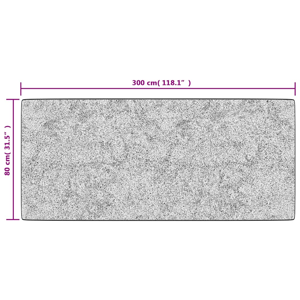 Perivi tepih 80 x 300 cm sivi