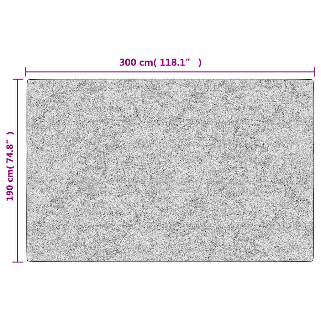 Perivi tepih 190 x 300 cm sivi