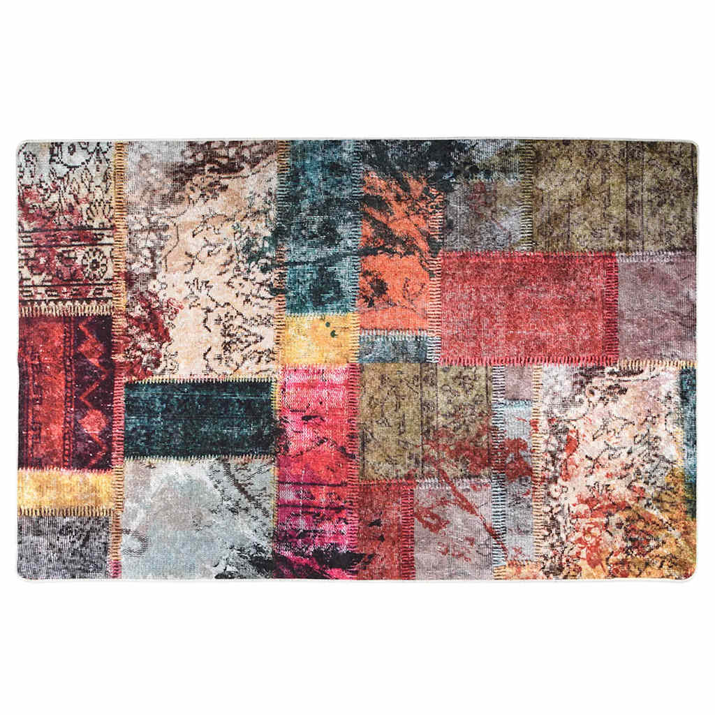 Perivi tepih s patchworkom 80 x 150 cm raznobojni