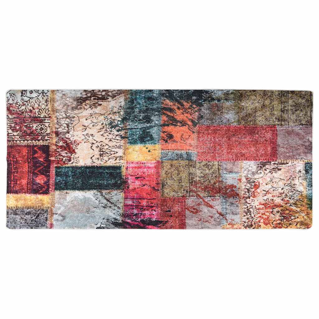Perivi tepih s patchworkom 80 x 300 cm raznobojni