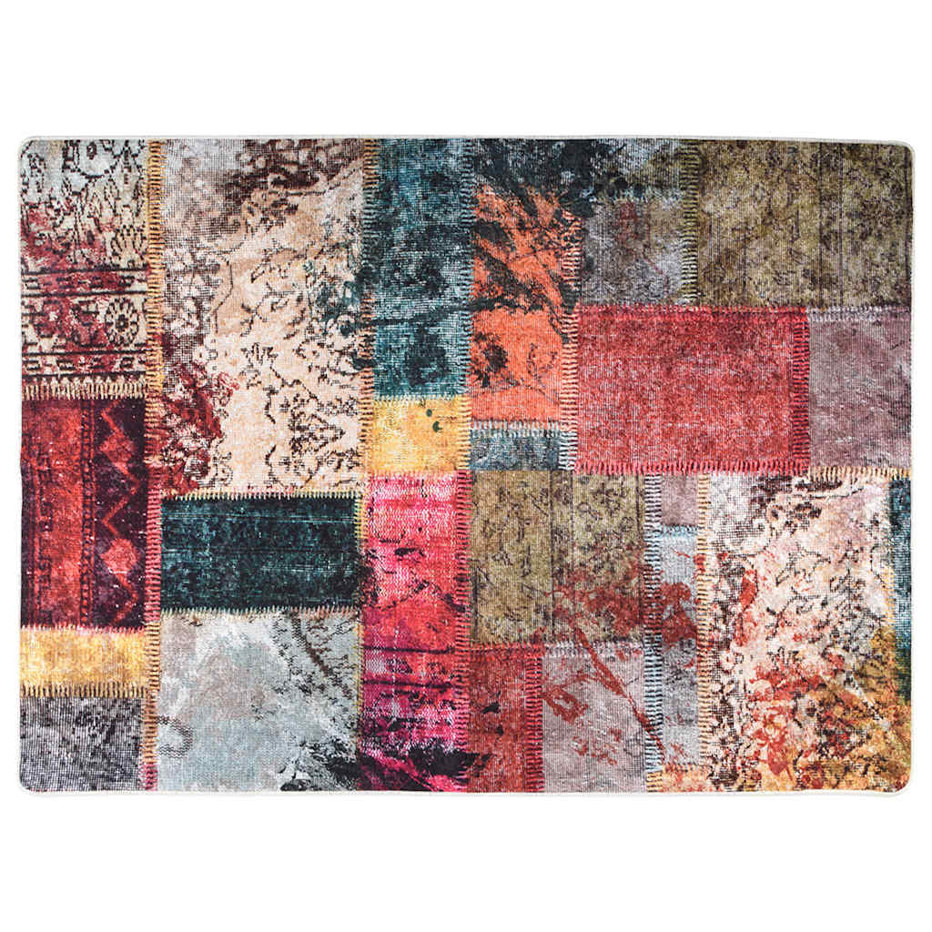 Perivi tepih s patchworkom 120 x 180 cm raznobojni