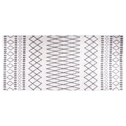 Perivi tepih 80 x 300 cm crno-bijeli